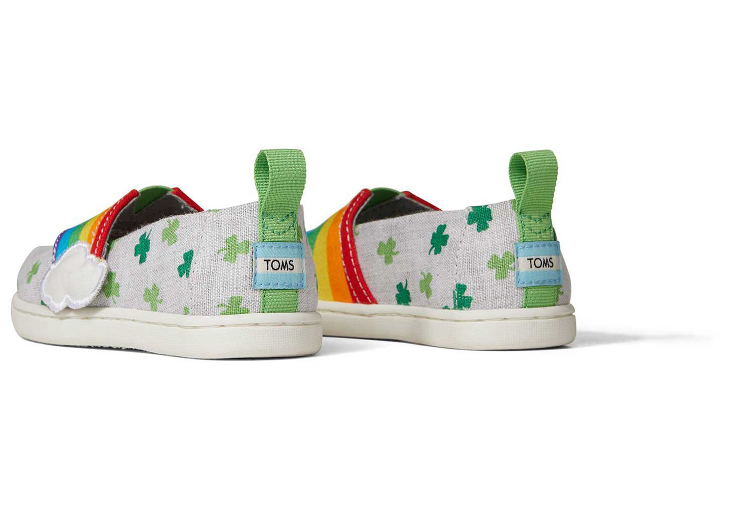 Toms Espadryle Dziecięce Szare - Alpargata Tiny Lucky Clovers - 16UHIKLGZ